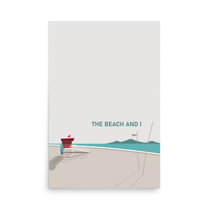 The Beach And I Framed Art Print Set of Two