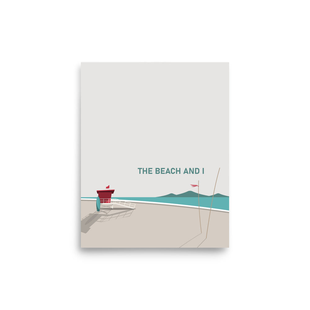 The Beach And I Framed Art Print Set of Two