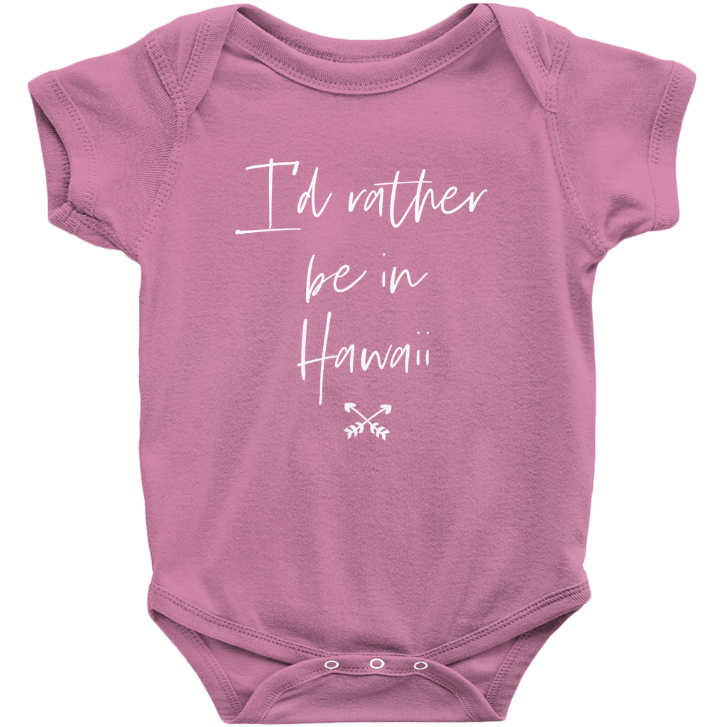 Funny Personalized Onesie - Unisex 'I'd Rather Be In' Baby Bodysuit