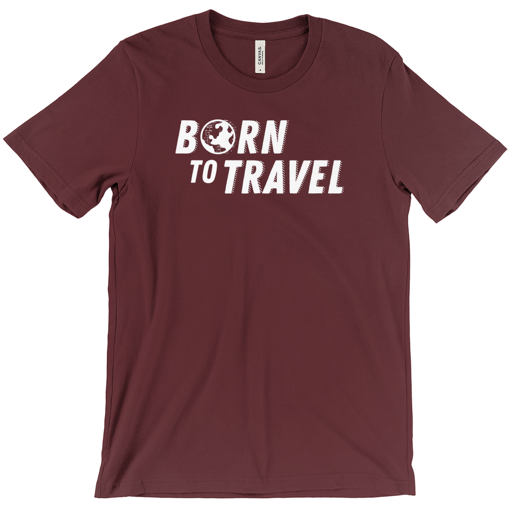 The Born To Travel Unisex T-Shirt - Cool Unisex Tee For Any Wanderer. Globe Version!