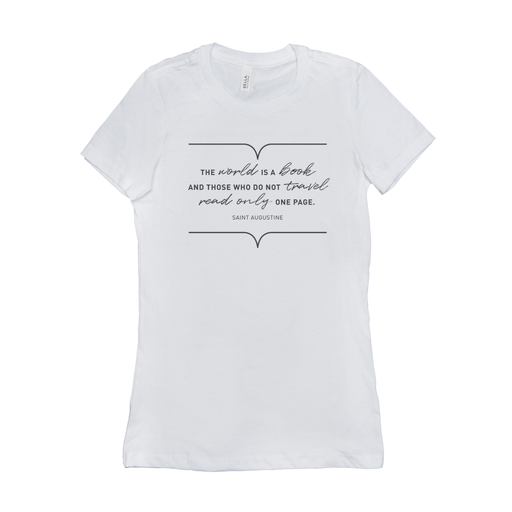 The World Is A Book Women's T-Shirt - Cute Tee For Her