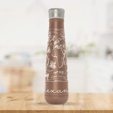 Personalized Compass Travel Map Water Bottle