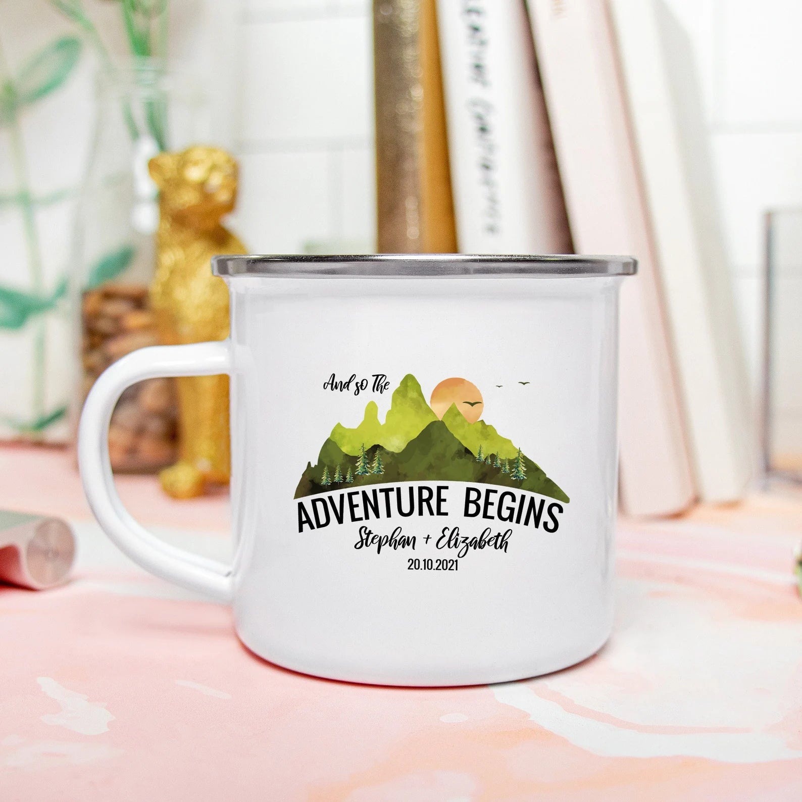 Personalized Camping Mug Wedding Gift