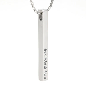 Personalized Location Coordinates Bar Necklace For Wife