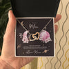 Load image into Gallery viewer, Watercolor Moon Heart Necklace For Mom From Kids