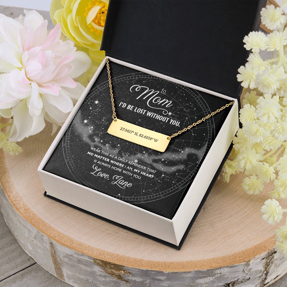 Lost Without You Personalized Bar Necklace