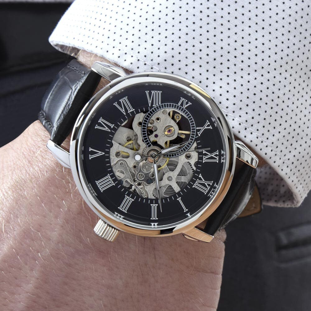 The 'Adventure Continues' Openwork Watch For Father's Day From Wife