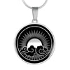 Load image into Gallery viewer, Engraved Sun &amp; Moon Charm Necklace