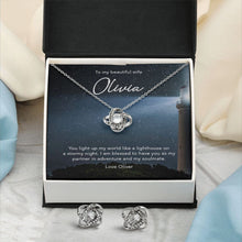 Personalized Silver Love Knot Set