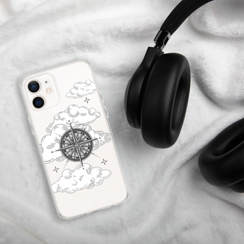 Vintage 'Compass In The Clouds' iPhone Case