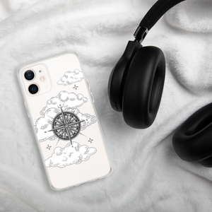 Vintage 'Compass In The Clouds' iPhone Case