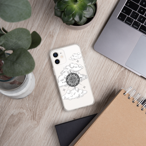 Vintage 'Compass In The Clouds' iPhone Case