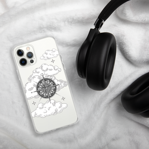 Vintage 'Compass In The Clouds' iPhone Case