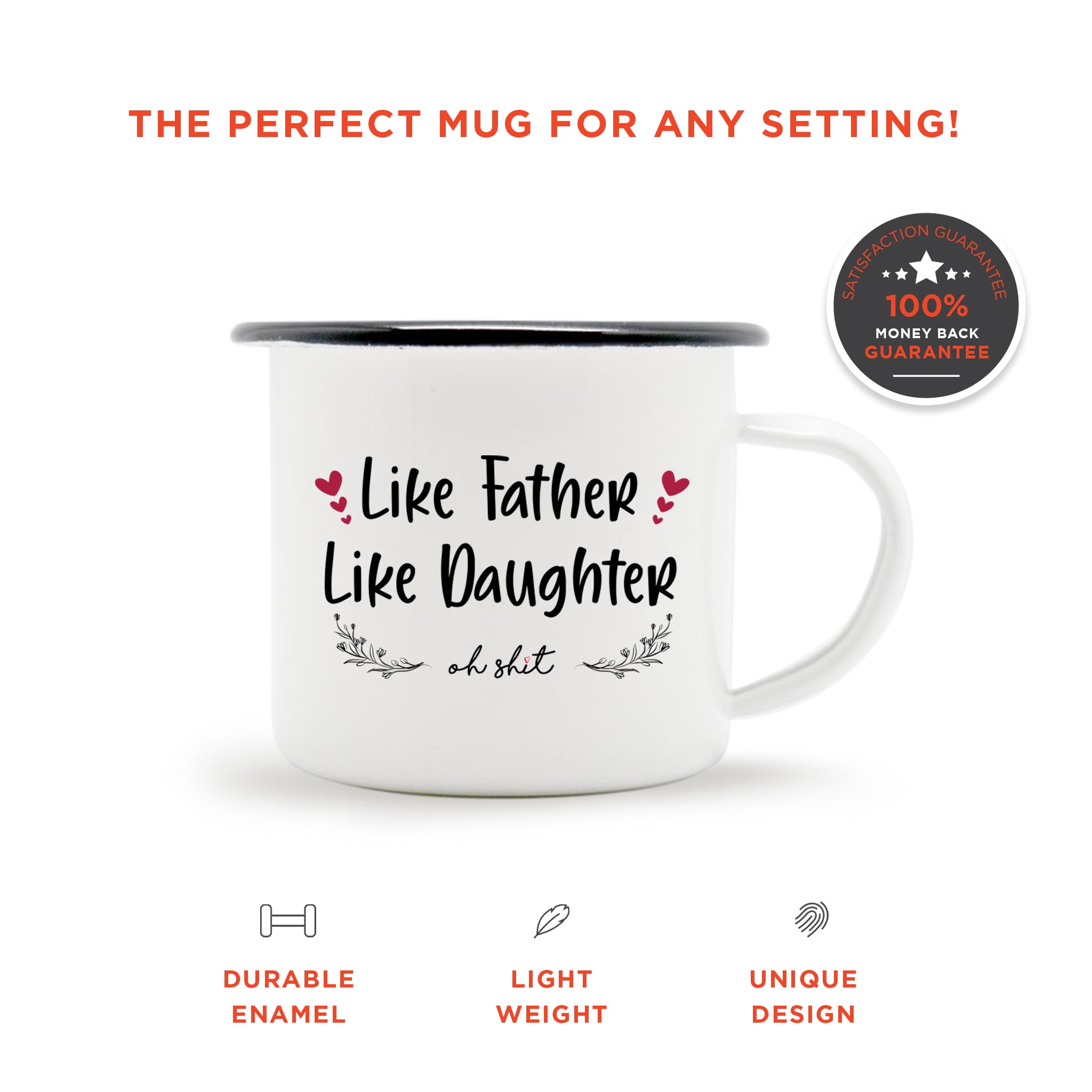 Like Father Like Daughter, Oh Sh*t - Enamel Mug