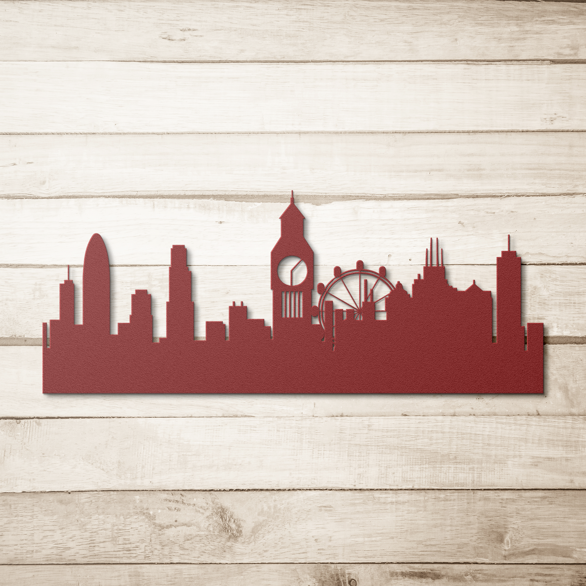 Famous City Skyline Metal Signs