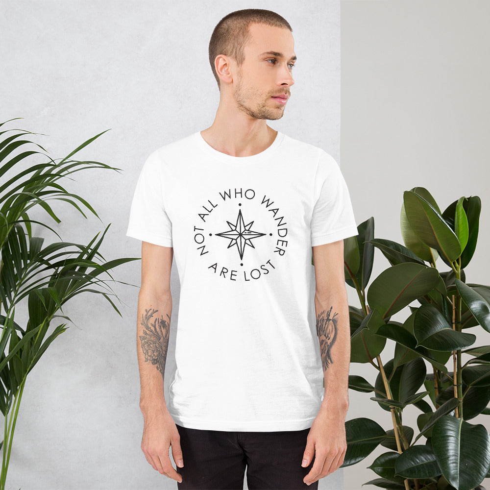 The 'Not All Who Wander Are Lost' Unisex T-Shirt - Cool Compass Version