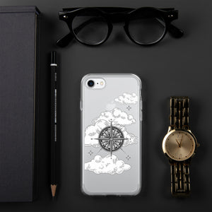 Vintage 'Compass In The Clouds' iPhone Case