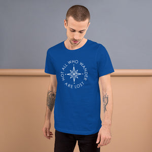 The 'Not All Who Wander Are Lost' Unisex T-Shirt - Cool Compass Version