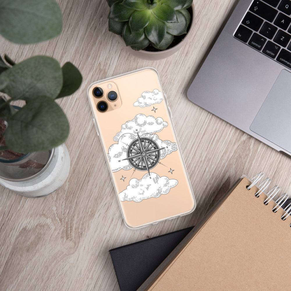 Vintage 'Compass In The Clouds' iPhone Case