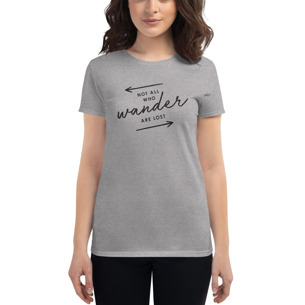 The 'Not All Who Wander Are Lost' Women's T-Shirt - Cute Arrows Version