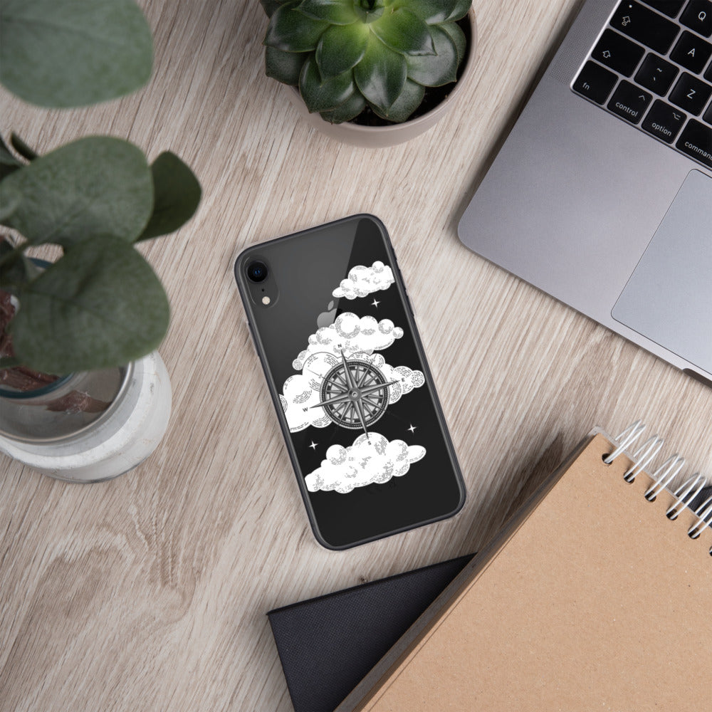 Vintage 'Compass In The Clouds' iPhone Case