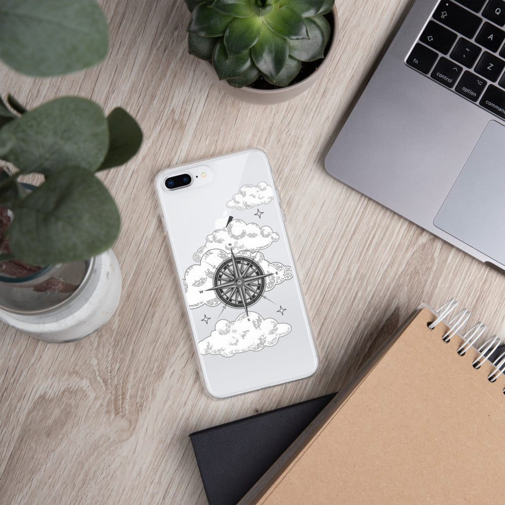 Vintage 'Compass In The Clouds' iPhone Case