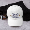 World's Okayest Traveler - Funny Embroidered Ball Cap