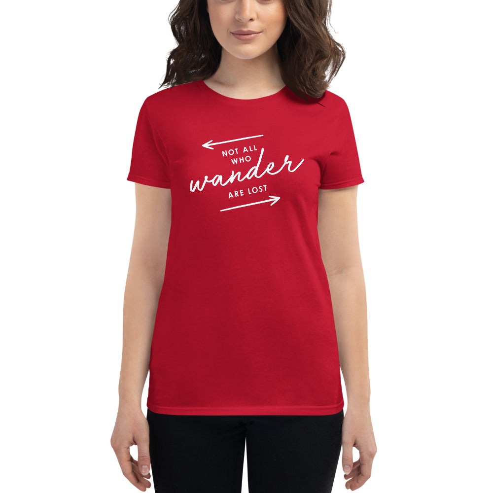 The 'Not All Who Wander Are Lost' Women's T-Shirt - Cute Arrows Version
