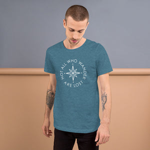 The 'Not All Who Wander Are Lost' Unisex T-Shirt - Cool Compass Version