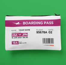 Boarding Pass Personalized Accessory Pouch