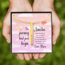 New Mom Stick Pendant Gift With Custom Message Card