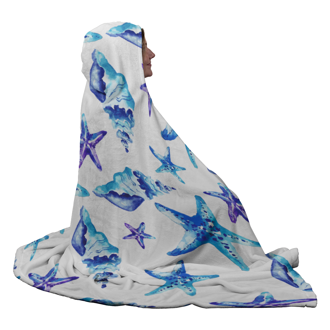 Watercolor Hooded Blanket