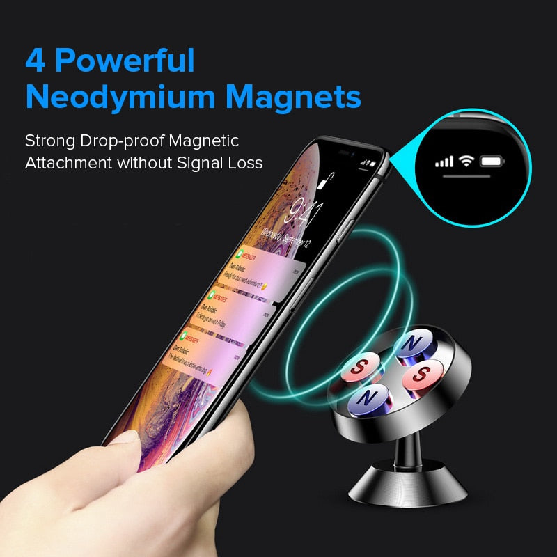 Magnetic 360-Swivel Mobile Car Mount