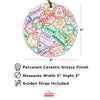 Load image into Gallery viewer, Passport Stamp Porcelain Ornament