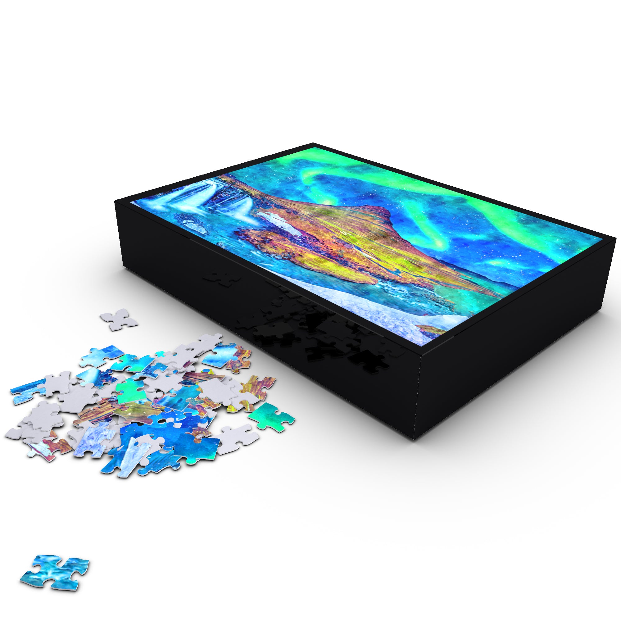 Icelandic Northern Lights Puzzle - Fun Jigsaw Puzzle