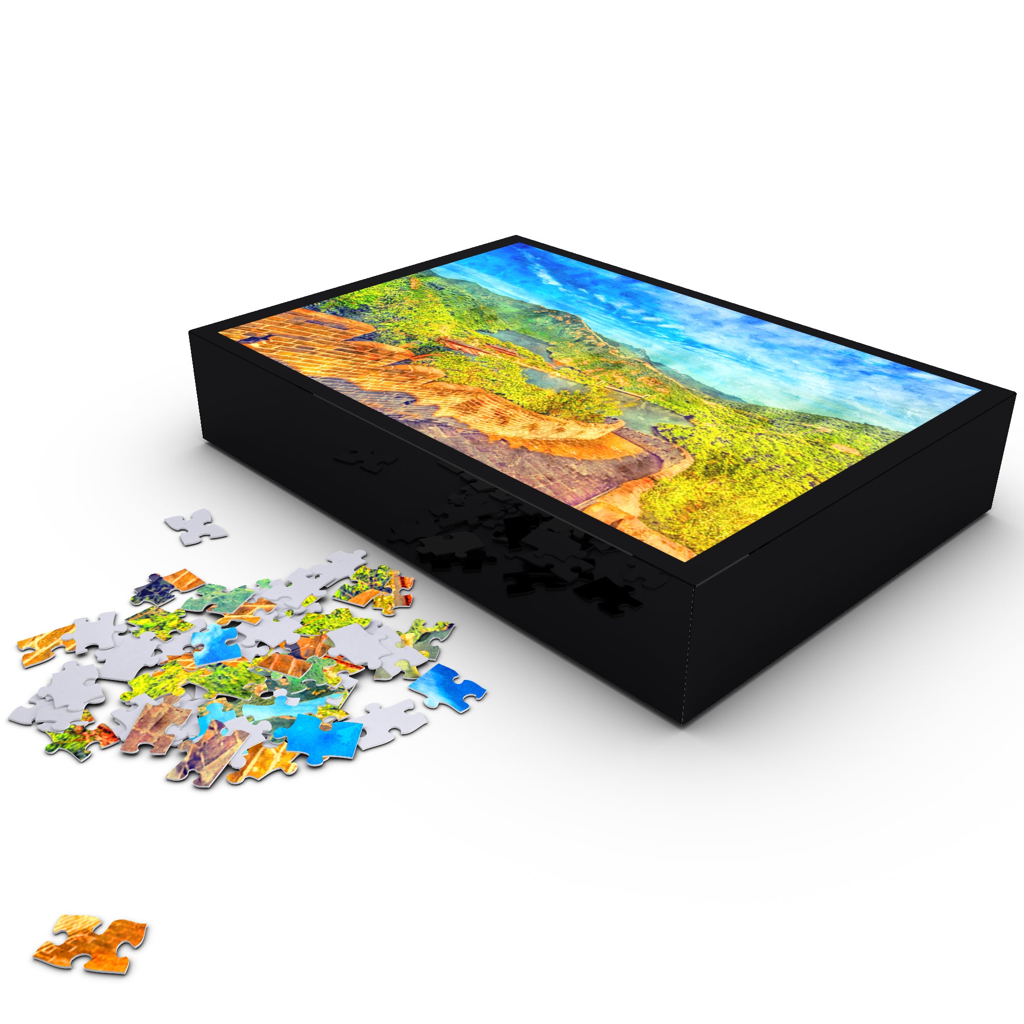 Great Wall of China Puzzle - Watercolor Travel Jigsaw Puzzle