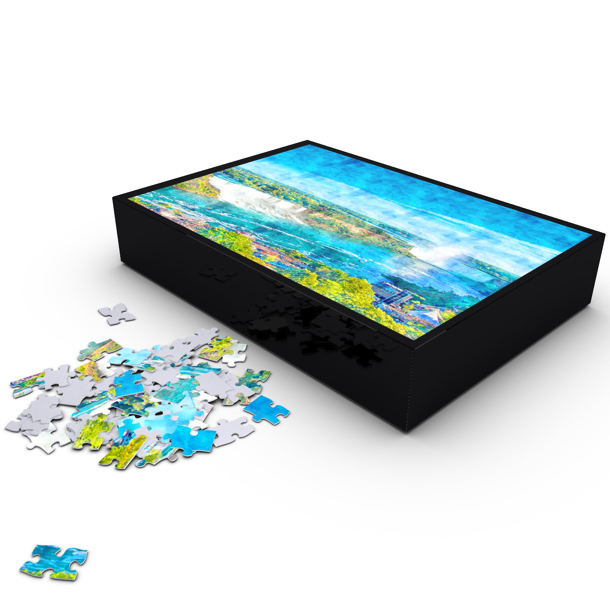 Niagara Falls Puzzle - Cool Watercolor Travel Puzzle