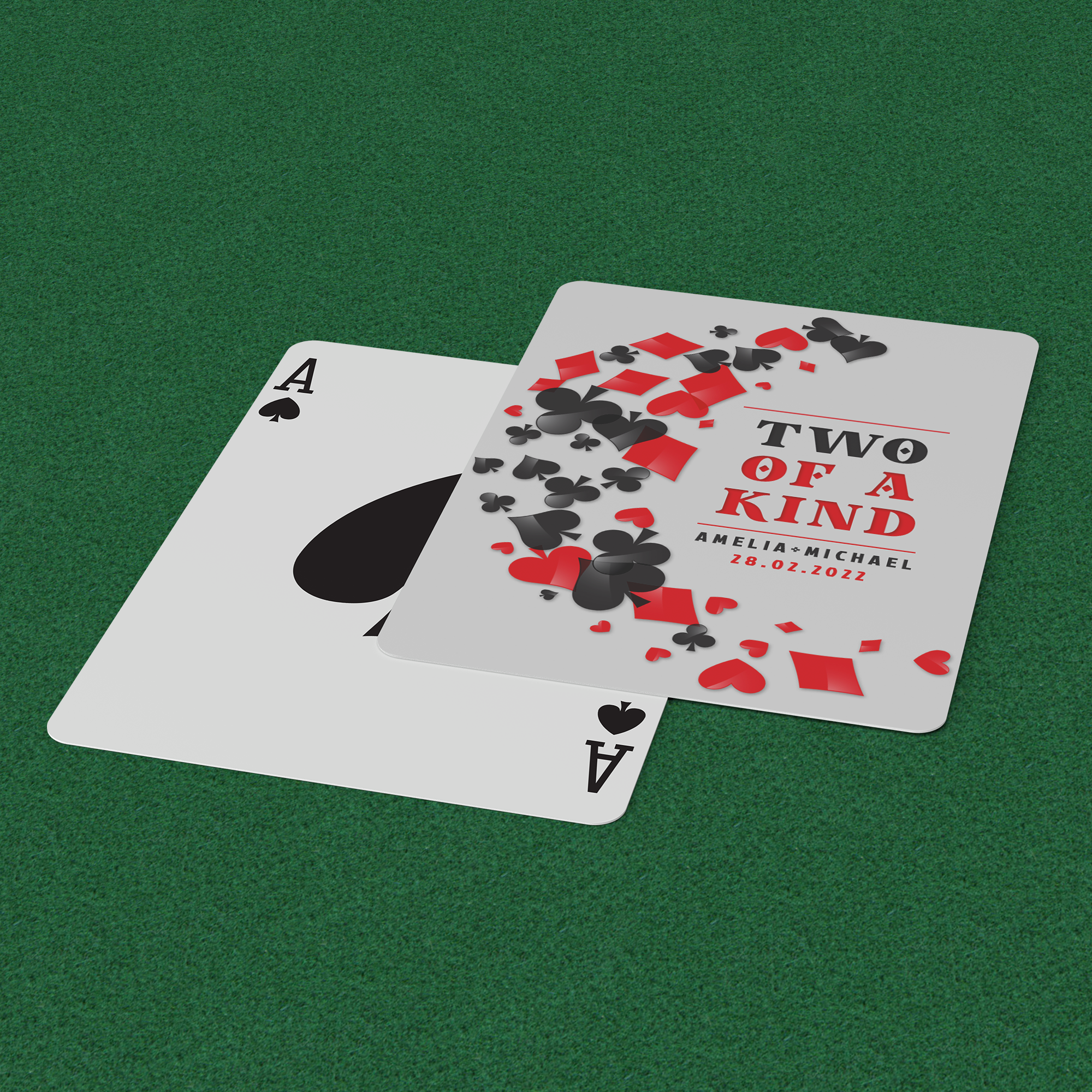 Personalized Wedding Favor Poker Playing Cards