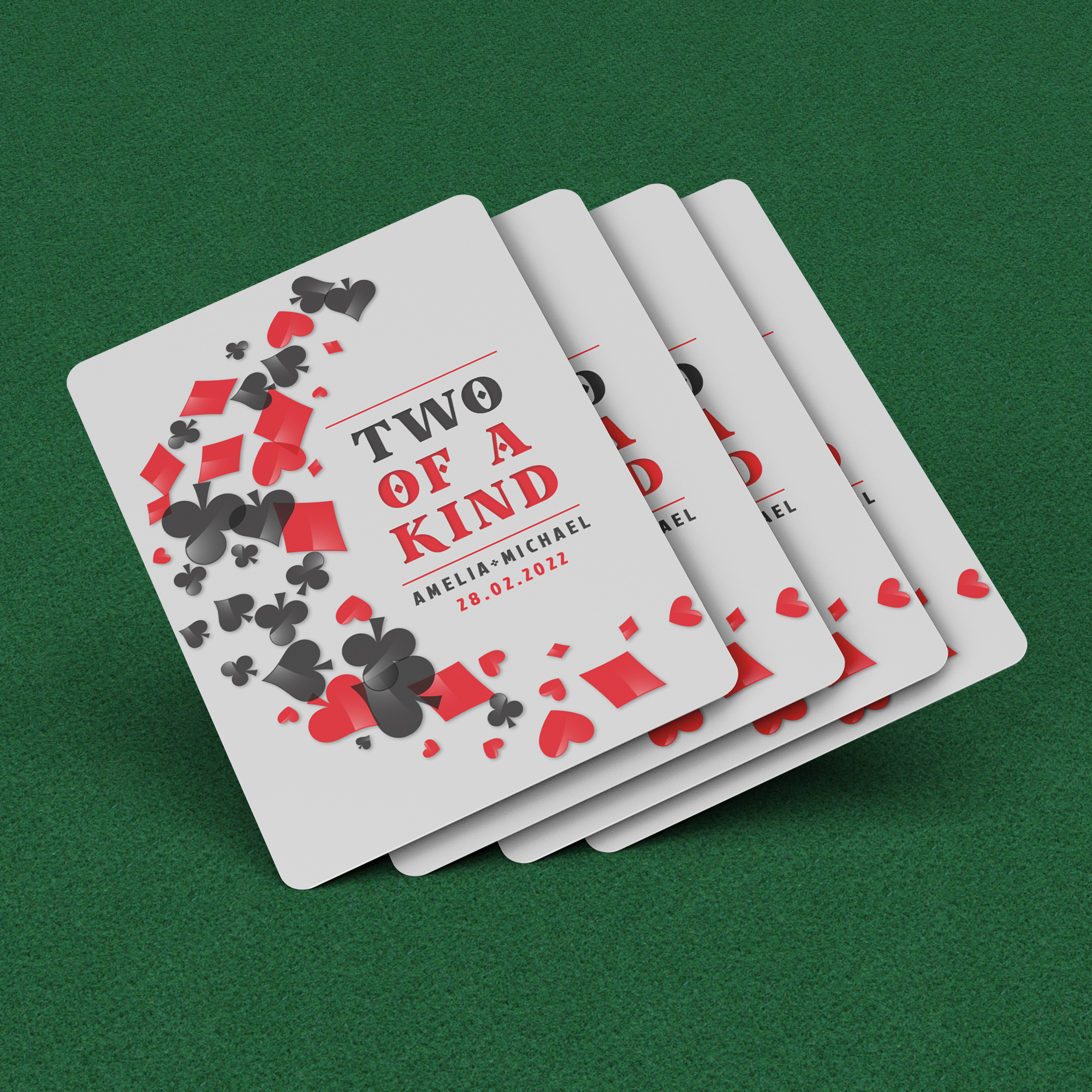 Personalized Wedding Favor Poker Playing Cards