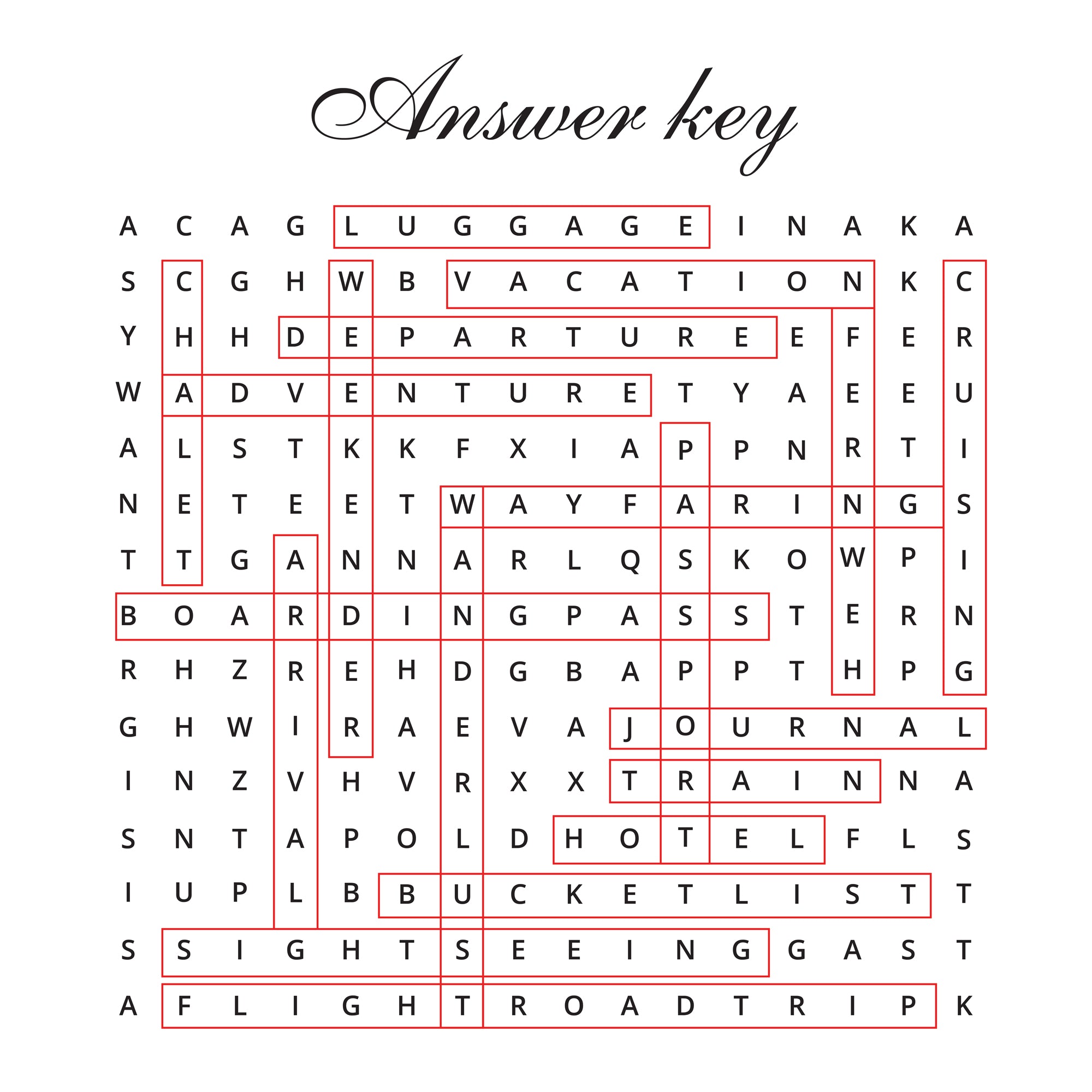 Travel Word Search - Cute Art For Bathroom Or Any Room