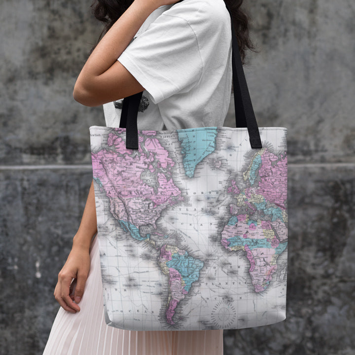 Maps Of The World Tote Bag - Cool, Unique Beach & Shopping Tote.