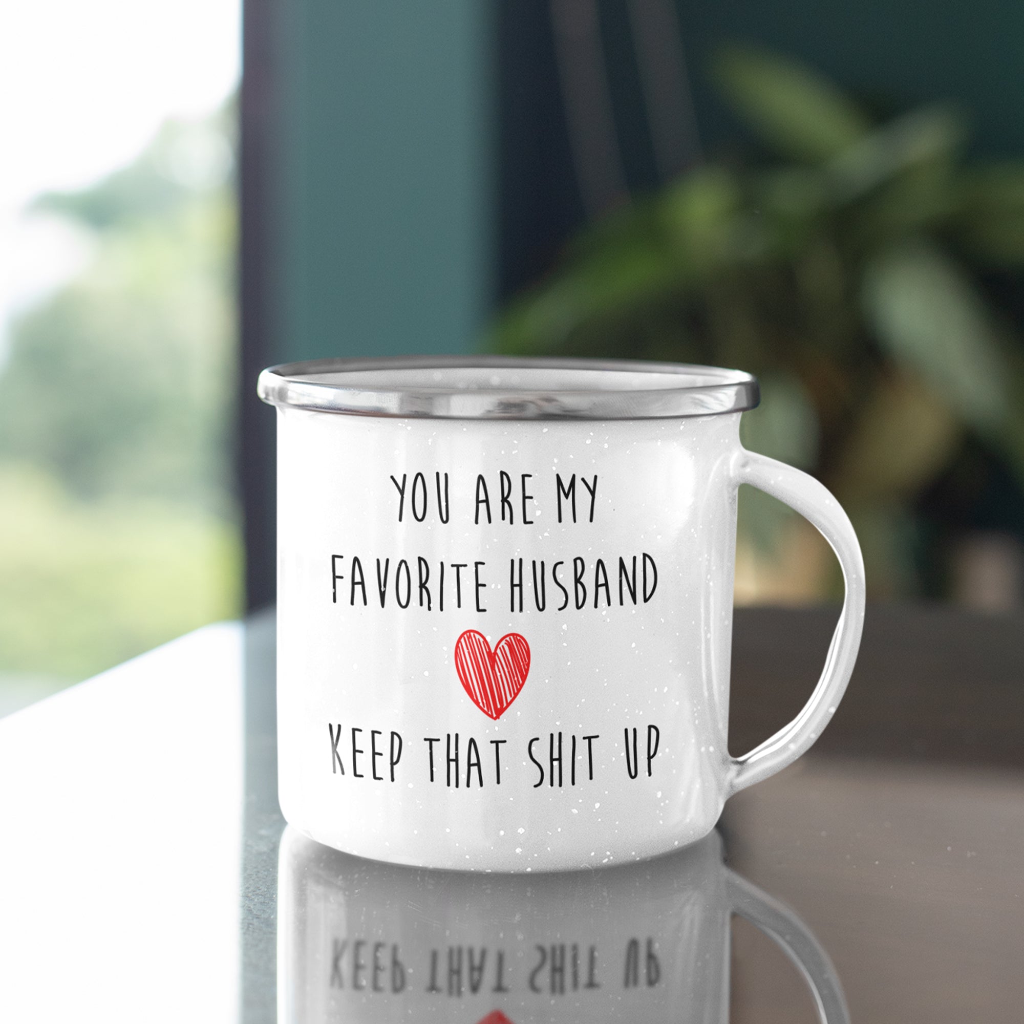 Cheeky 'My Favorite Husband' Camping Mug