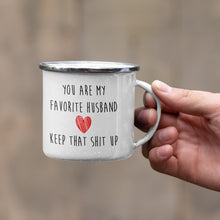 Cheeky 'My Favorite Husband' Camping Mug