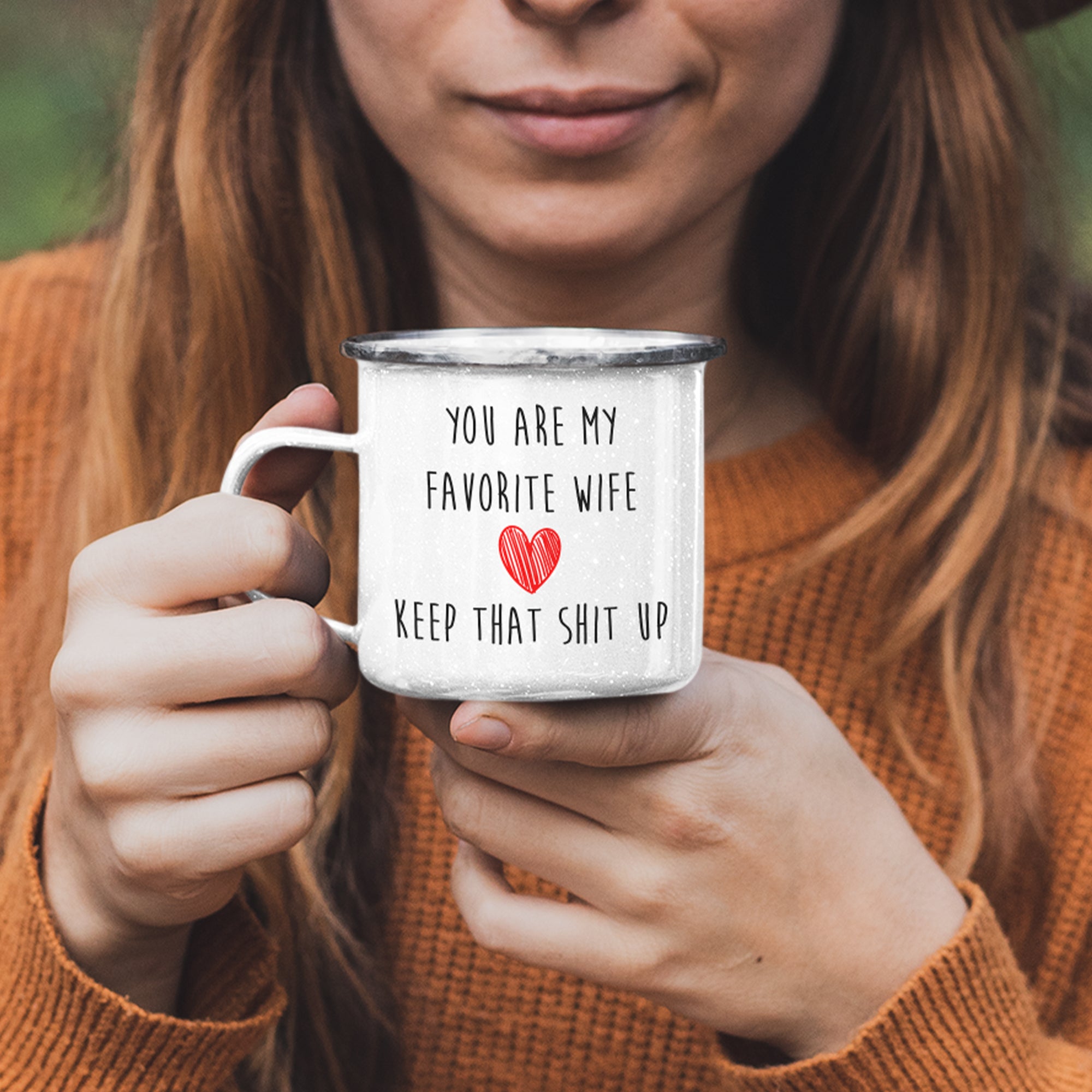 Hilarious 'My Favorite Wife' Camping Mug